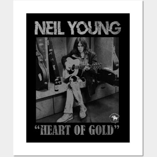 Neil Young Black - Heart Of Golde Vintage Posters and Art